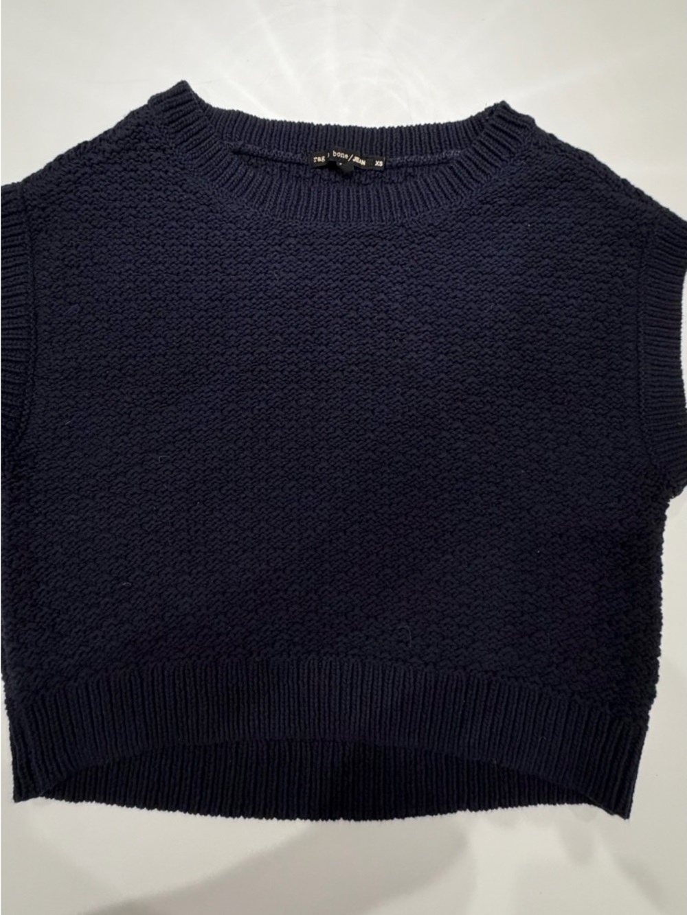 rag & bone Navy Ribbed Knit Sweater